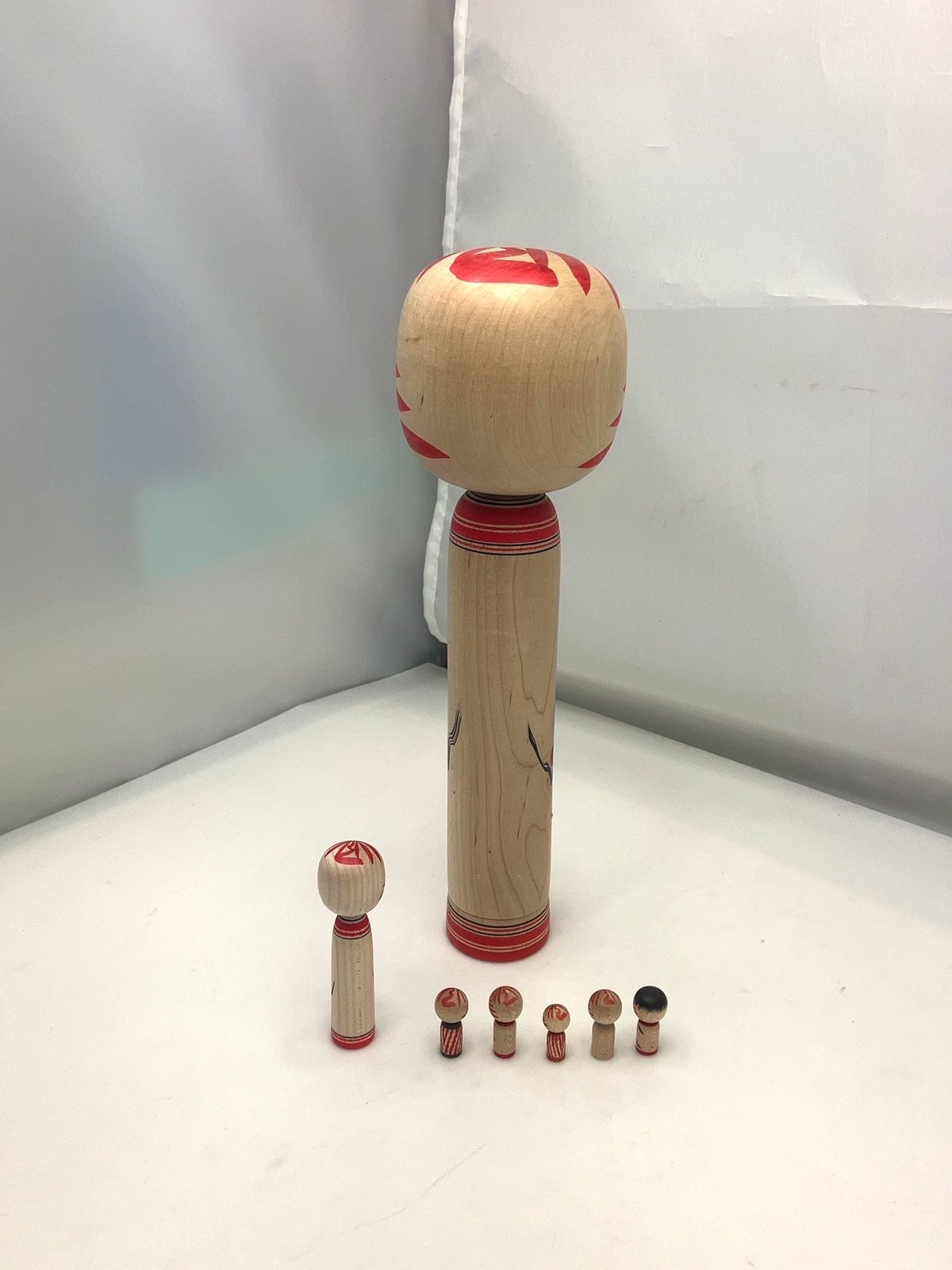 ☆ こけし 佐藤一夫/佐藤良子 入れ子 約27cm/約8cm/約3cm 8点セット