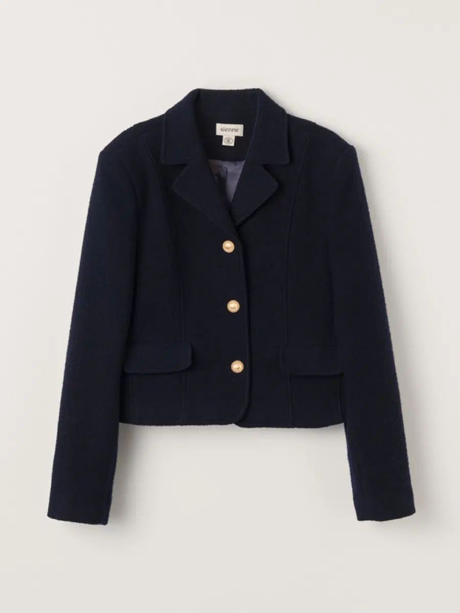 新品) sienne シエンヌ ネイビー ツイード ジャケット