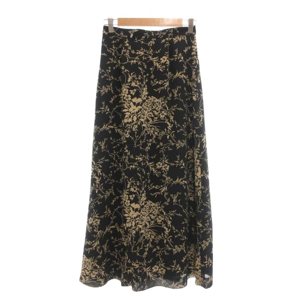 CHRISTINA ROSSA Long Skirt 11 Black Floral /SC ■ECG009