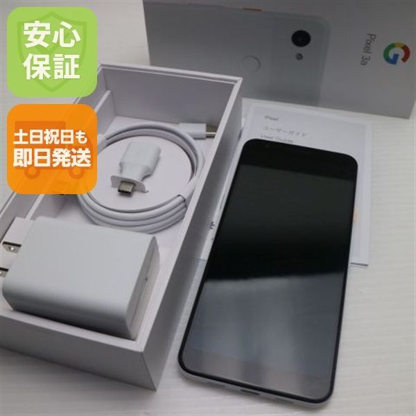 新品同様 Google Pixel 3a クリアリーホワイト スマホ 本体 白ロム