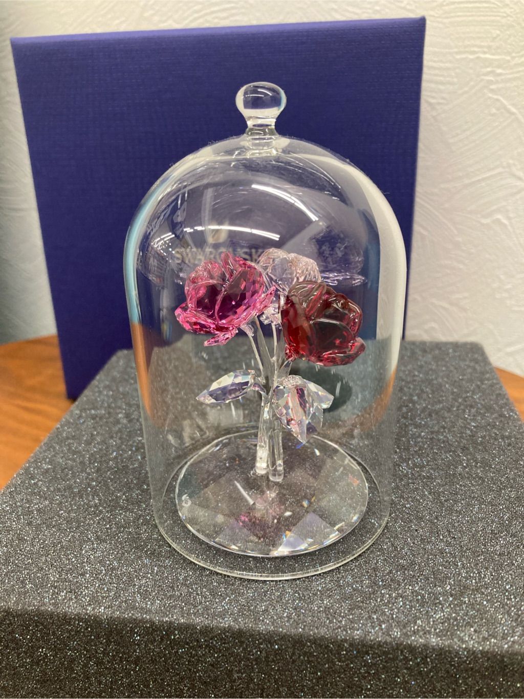 美品】SWAROVSKI スワロフスキー フィギュリン ローズ ブーケ 薔薇