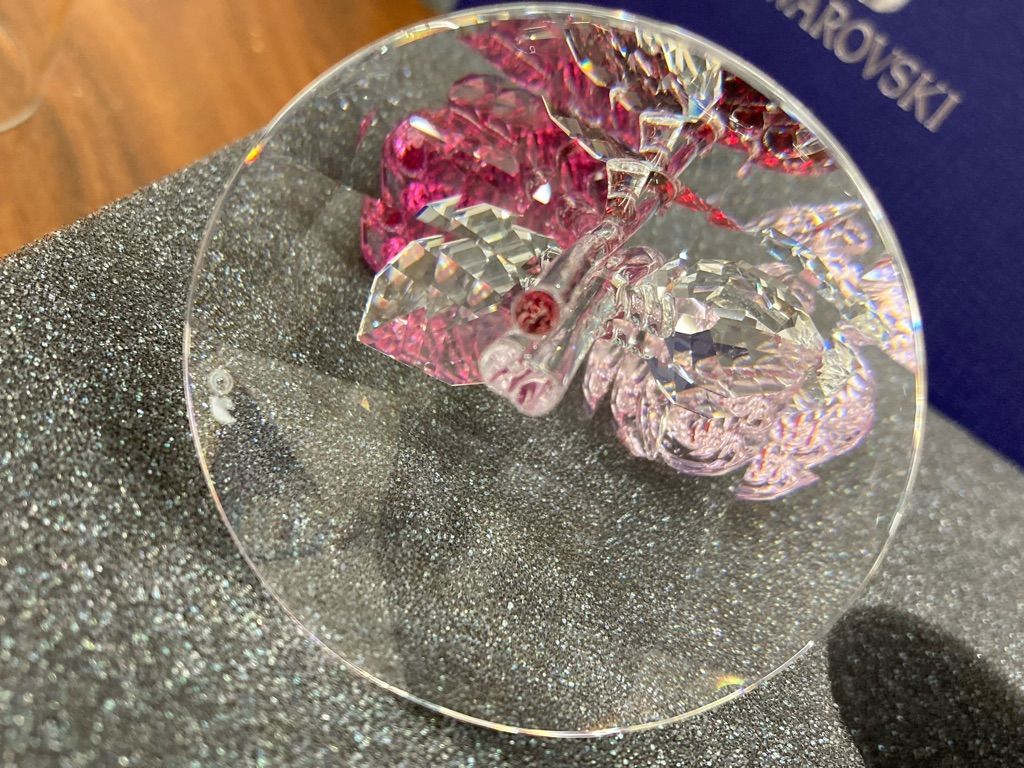 美品】SWAROVSKI スワロフスキー フィギュリン ローズ ブーケ 薔薇
