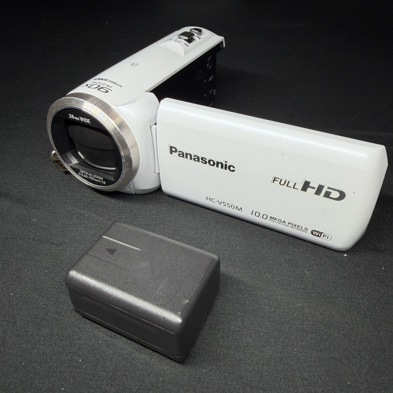 【ほぼ新品 箱付き】パナソニック Panasonic HC-V550M ホワイト F210 パナソニック ビデオカメラ HC-V550M ホワイト 動作品 - メルカリ
