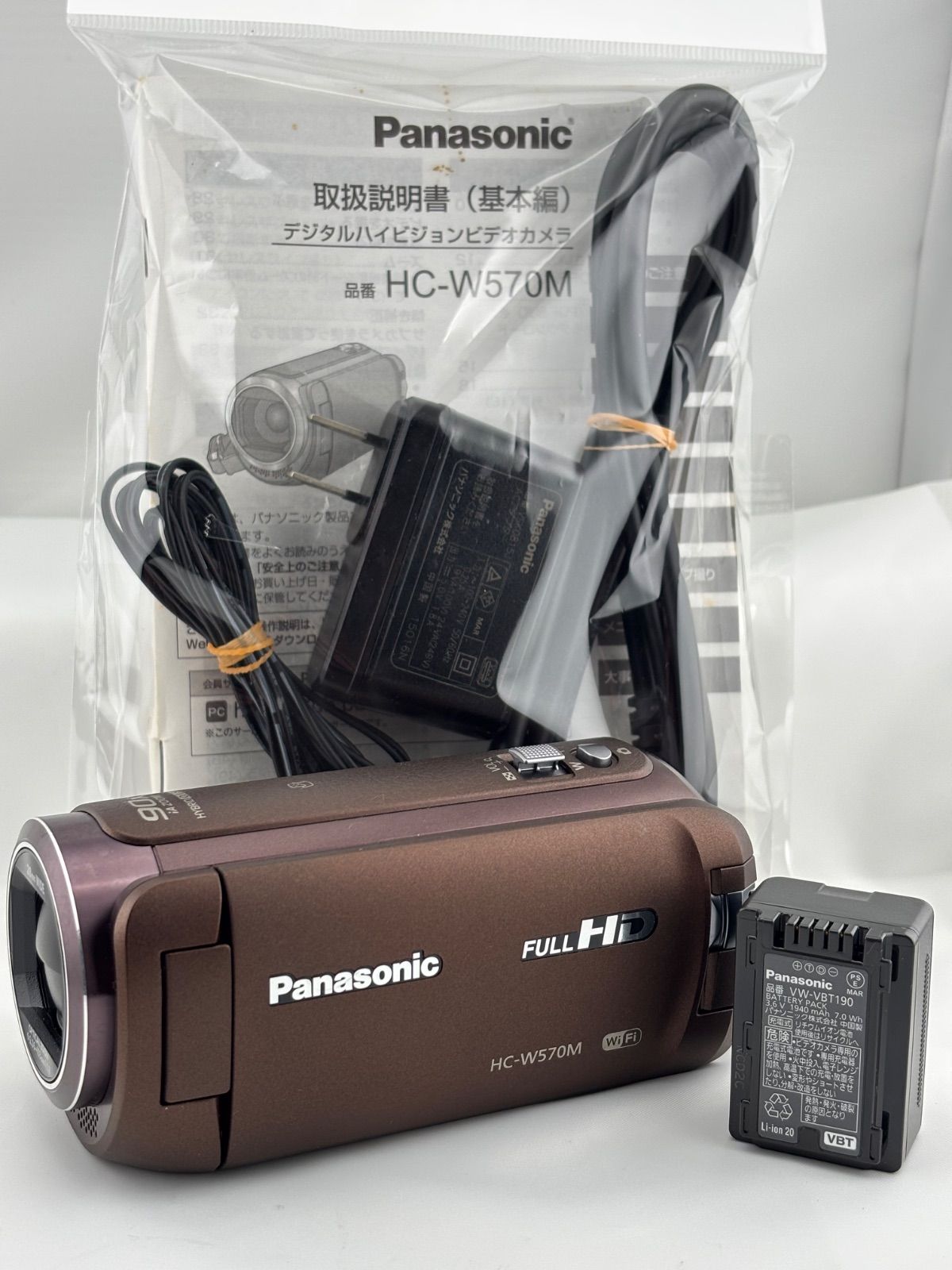 2701【外観美品、動作確認済み】 Panasonic HC-W570M ブラウン