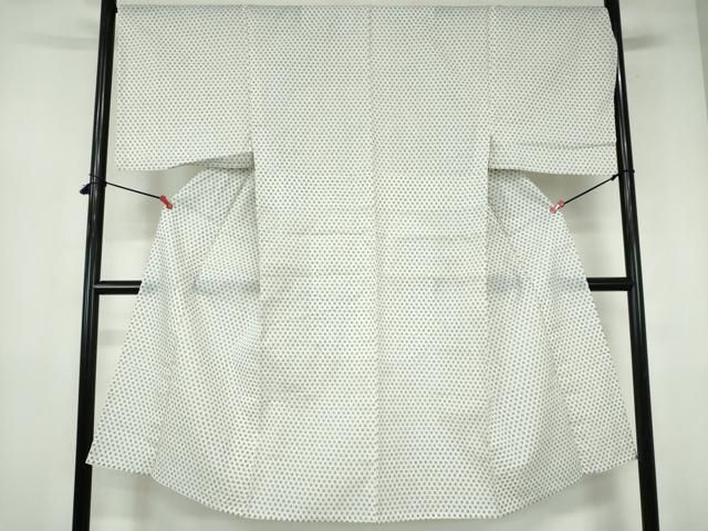 平和屋着物∴夏物　男性　小紋・浴衣兼用　井桁文様　綿麻　逸品　DABI3350cd