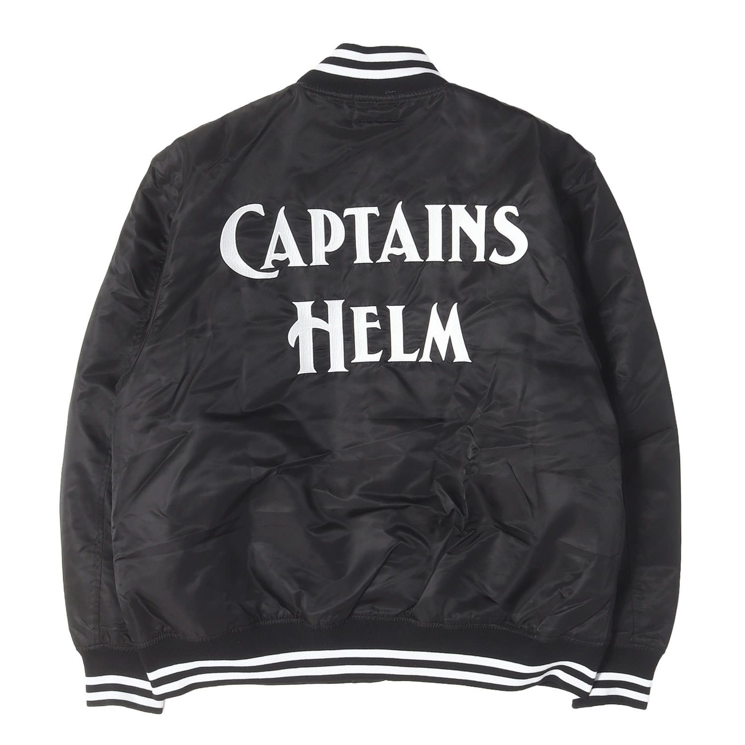 Captains Helm キャプテンズヘルム スタジャン ブラック 黒 L 24SS ブランドロゴ ナイロンサテン スタジャン LOGO STADIUM JACKET CH24-SP-J01 アウター ブルゾン 上着【メンズ】【中古】