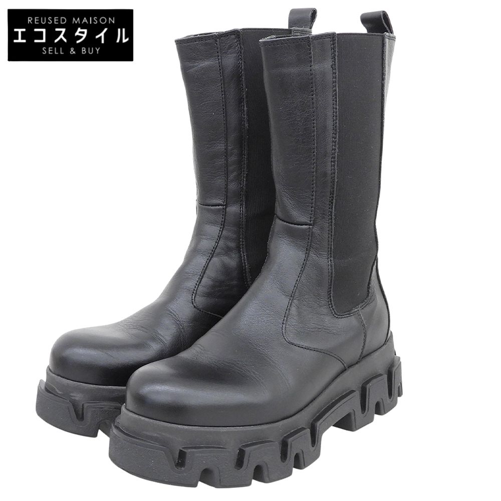 ALOHAS　アロハス　美品 サイドゴア チェルシー チャンキーブーツ シューズ レディース ブラック 38　38