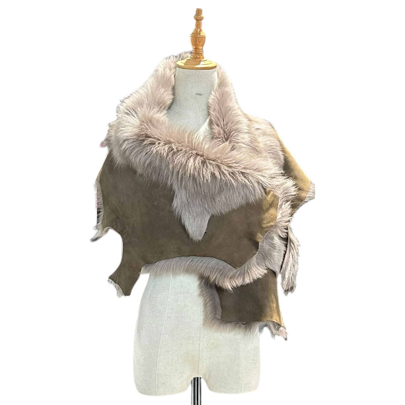 KARL DONOGHUE(カールドノヒュー) Lambskin Fur Cape ラムスキン ファー ケープ FREE ブラウン 9,583円