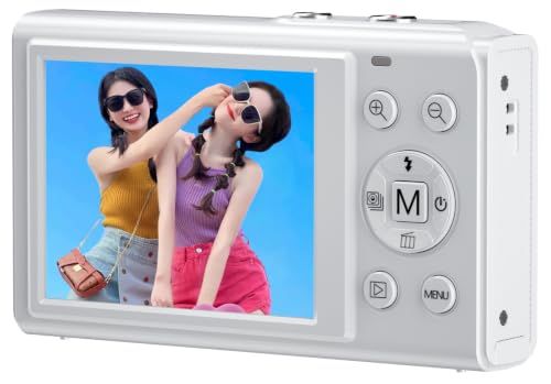 スマホに送れる デジタルカメラ 5K デジカメ WIFI転送機能 7200万画素 1300万CMOSセンサー オートフォーカス機能 LEDライト ウェブカメラ 16倍デジタルズーム 2.8インチ大画面 1200mAhバッテリー二枚付属 コンパ 5ba1c201