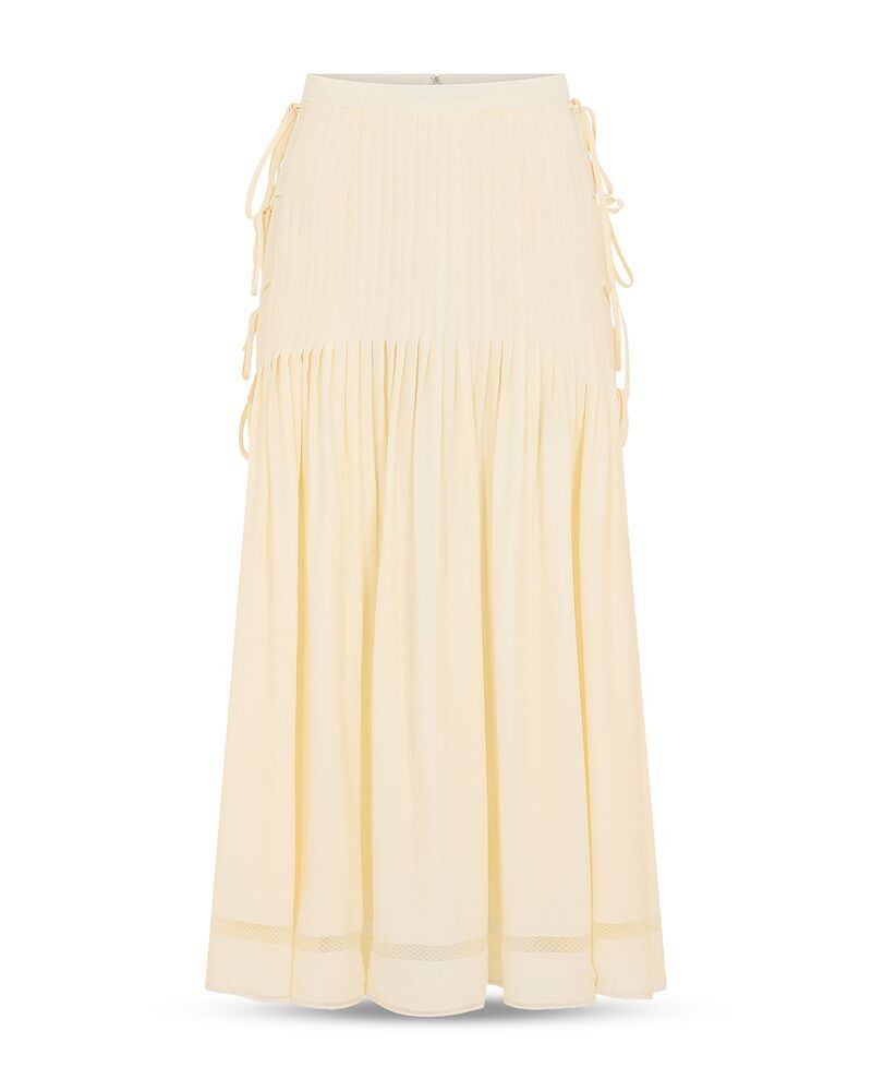 ラバンヌ レディース ボトムスカート プリーツ Rabanne Pleated Skirt Ecru エクリュ