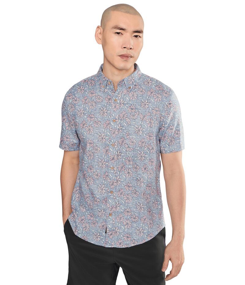 ファレティ メンズ トップス シャツ Faherty Short Sleeve Breeze Shirt Antique Berry F