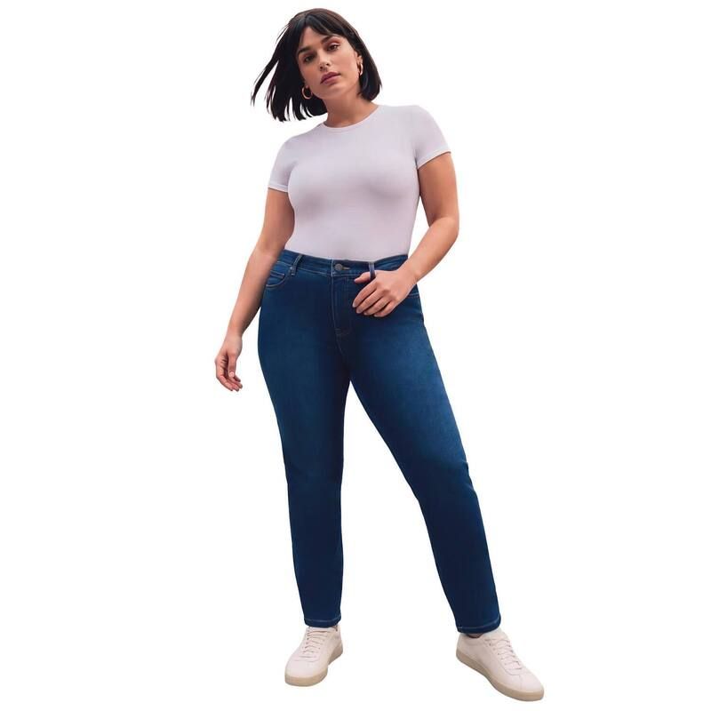 アベニュー レディース ボトムス デニムパンツ ストレート プラスサイズ Avenue Womens Plusize Butter Denim Curvy Straight Leg Jean Medi 13,125円