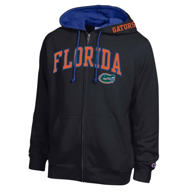 チャンピオン メンズ トップス Tシャツ ロゴ フリース パーカー Mens Champion Black Florida Gators Arch Logo FullZip Fleece Hoodie