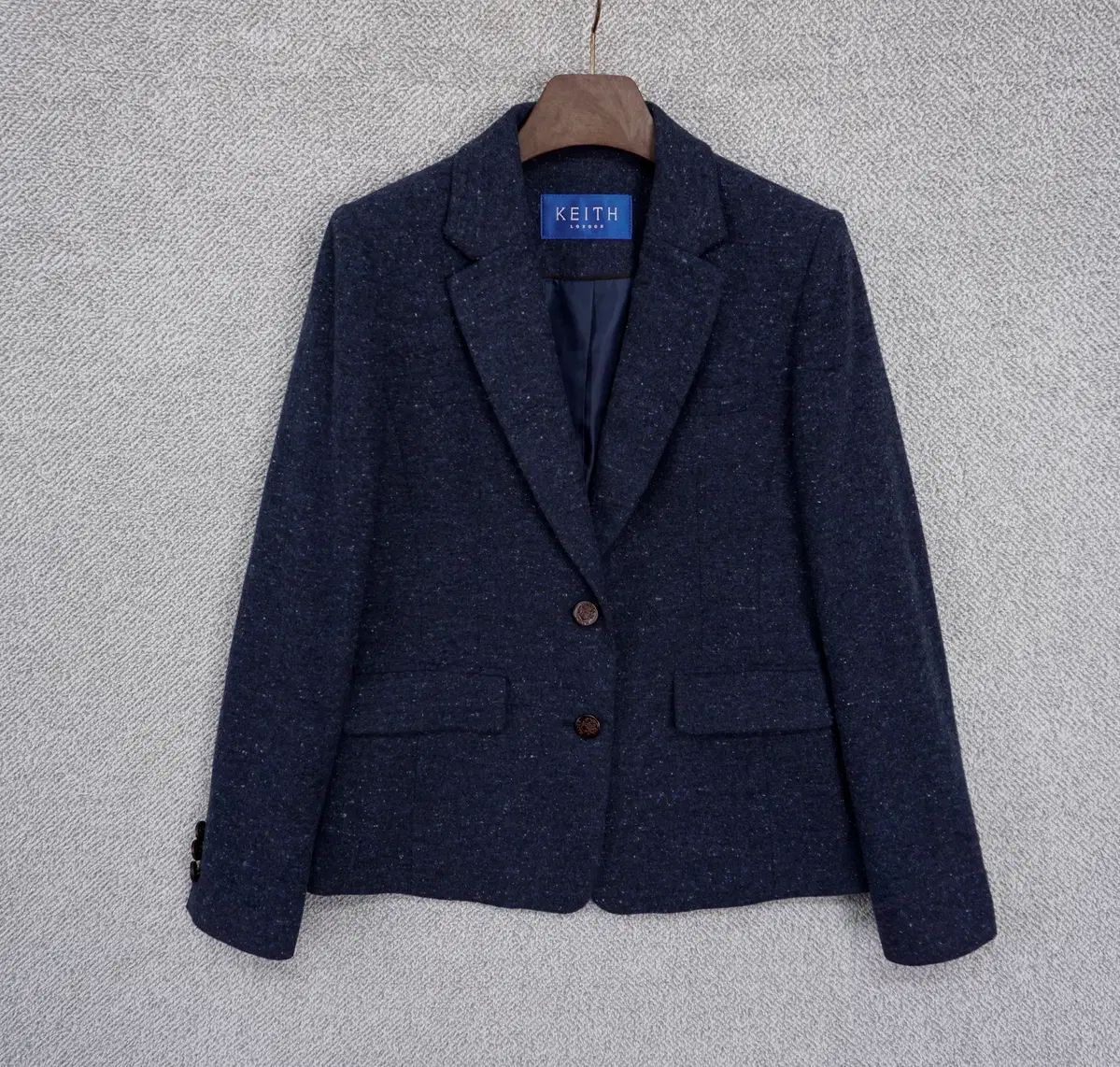 KEITH レディース Classic 袖パッチ ウールジャケット 55-66size