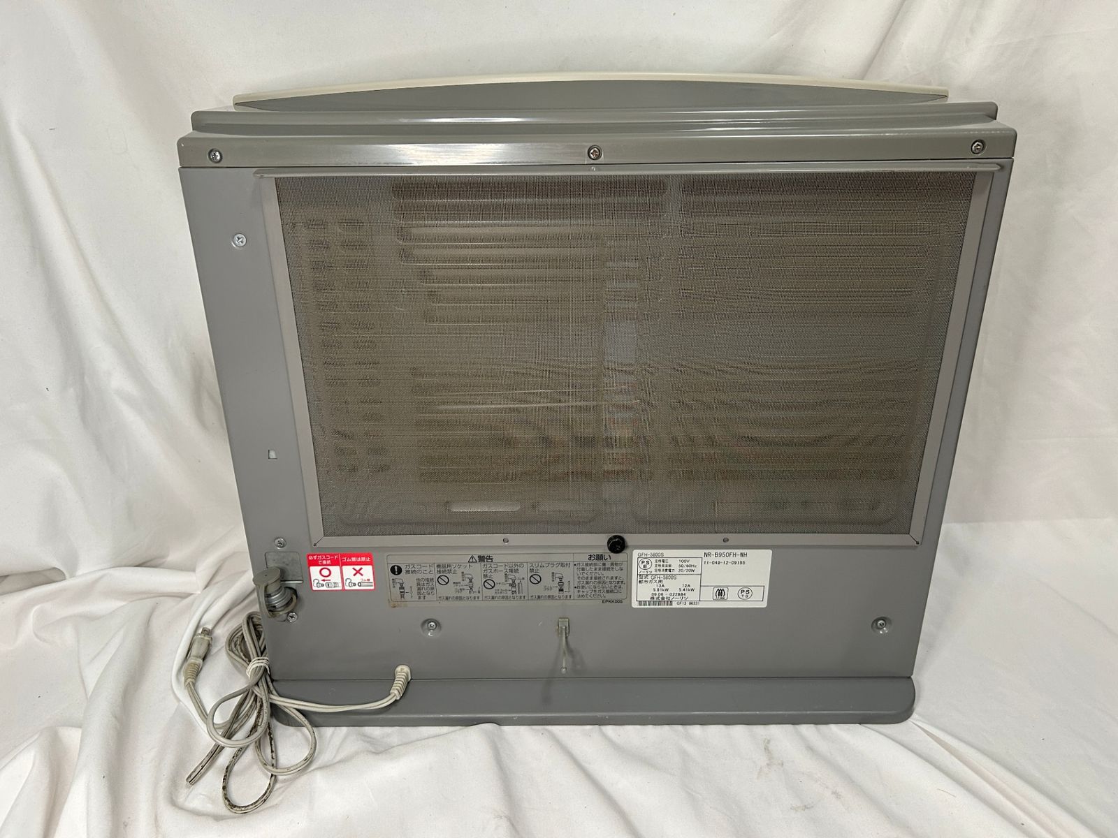 ノーリツ ガスファンヒーター GFH-5800S 都市ガス用 東京ガス 中古 △ ノーリツ NORITZ ガスファンヒーター GFH-5800S 都市ガス 13A 木造