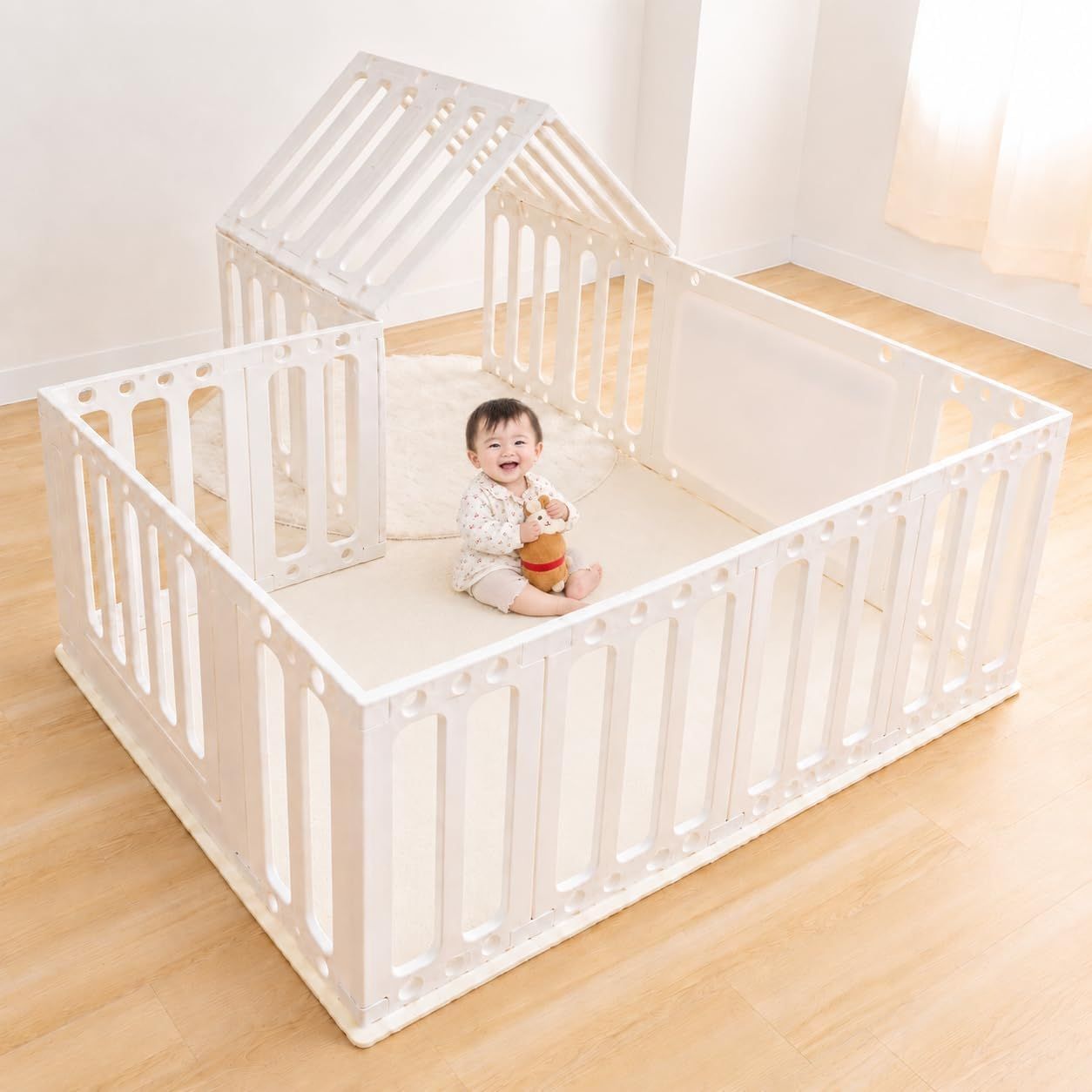 【特価商品】BabyGoo ベビーサークル 10WAY以上変形可能 特許取得中 扉付き 安全設計 簡単設置 ベビーフェンス ベビーゲート 出産祝い 赤ちゃん 安全検査合格品