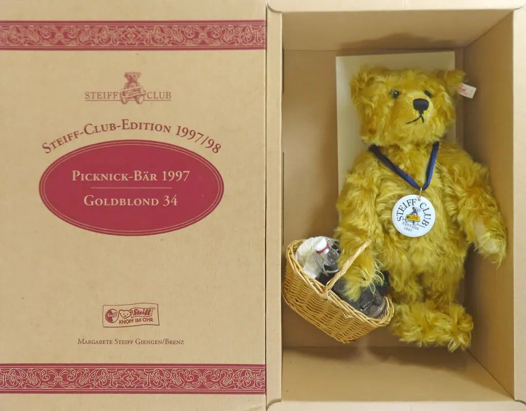 【中古】ぬいぐるみ Picnic Bear 1997 Gold Brond 34 テディベア 9,344円