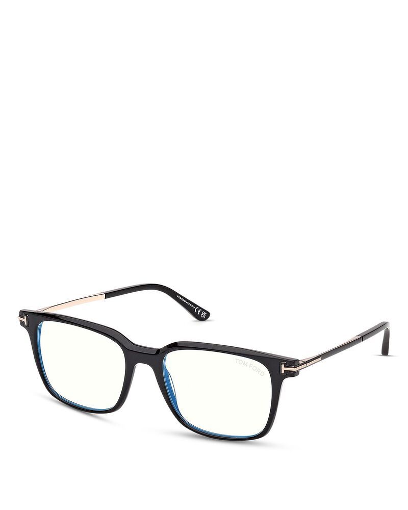 トム・フォード レディース アクセサリー サングラス・アイウェア Tom Ford Square Blue Light Glasses 53mm shiny black ブラック