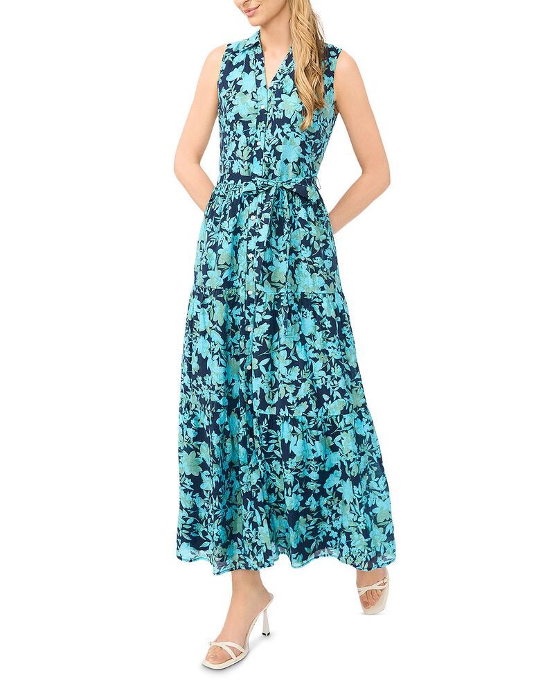 セセ レディース トップス シャツ ノースリーブ マキシ CeCe Sleeveless Maxi Shirtdress Classic Navy ネイビー 10,514円