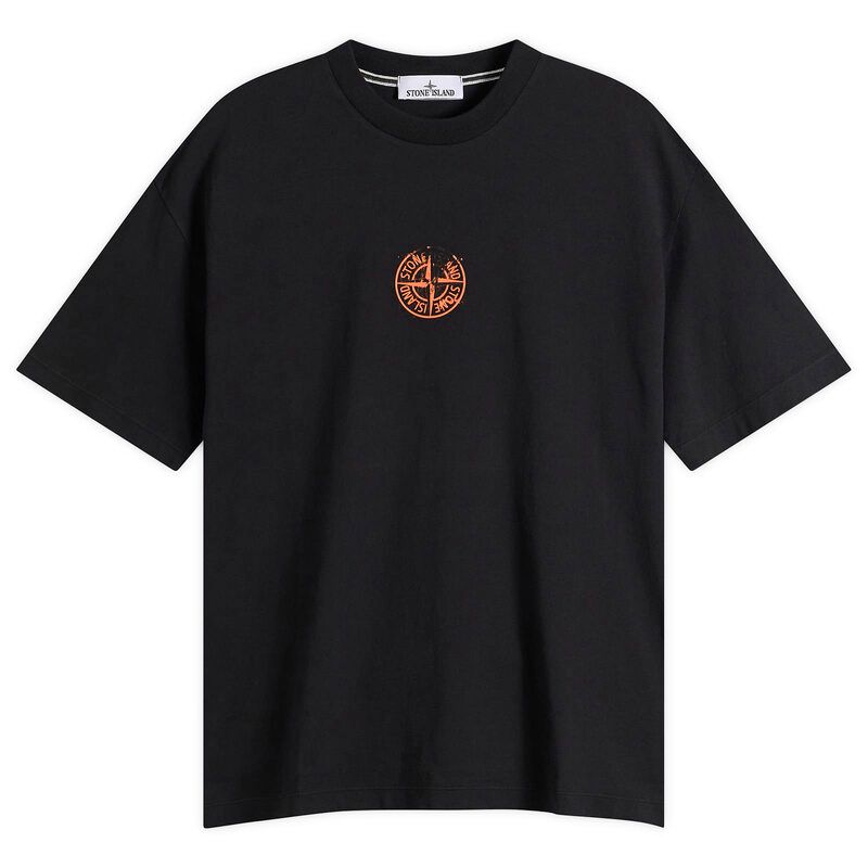 ストーンアイランド メンズ トップス Tシャツ レース Stone Island Vertical PlacementShirt Black ブラック