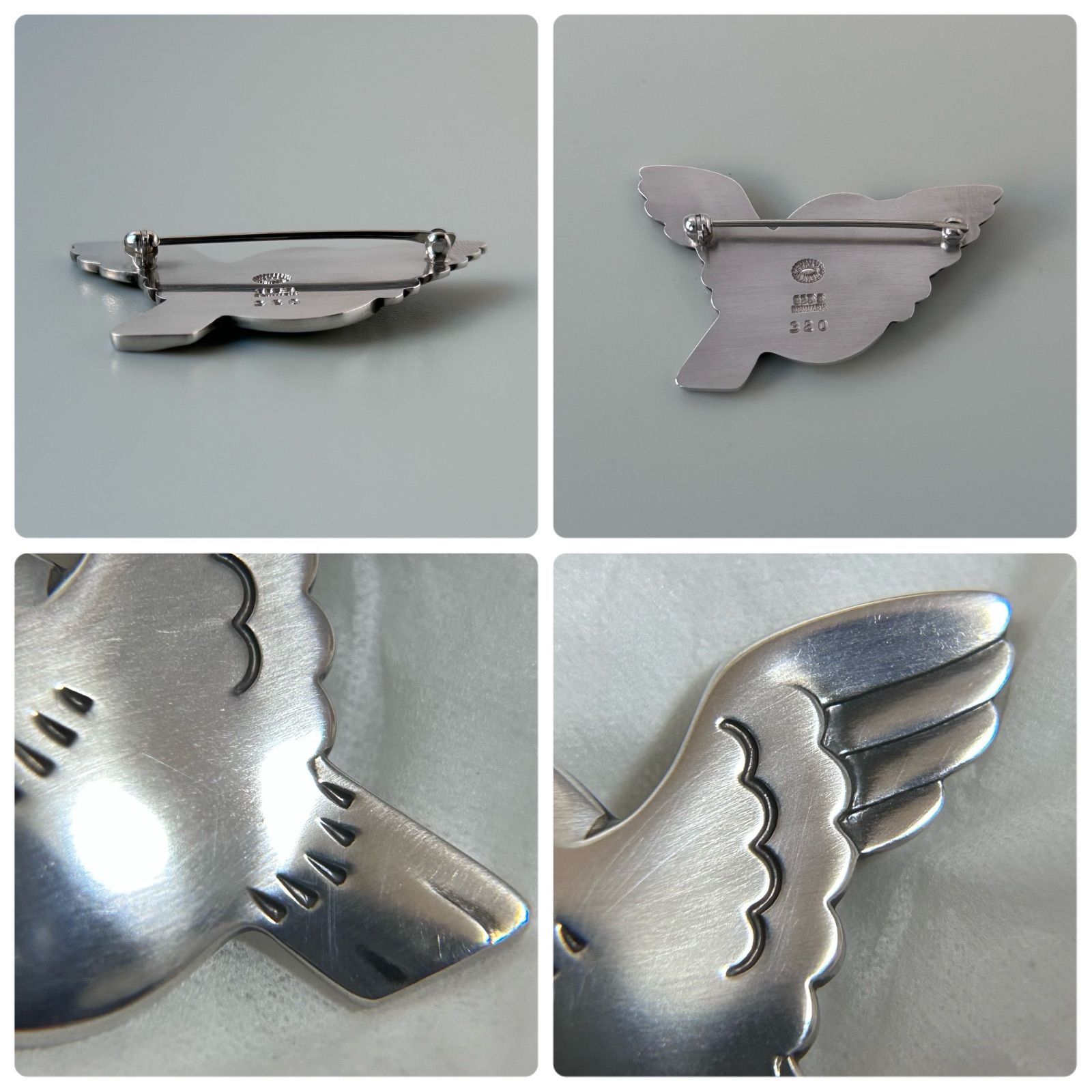 ジョージジェンセン　シルバー　ブローチ　鳥　320 ジョージジェンセン ブローチ 320 バード AG925 Georg Jensen - メルカリ
