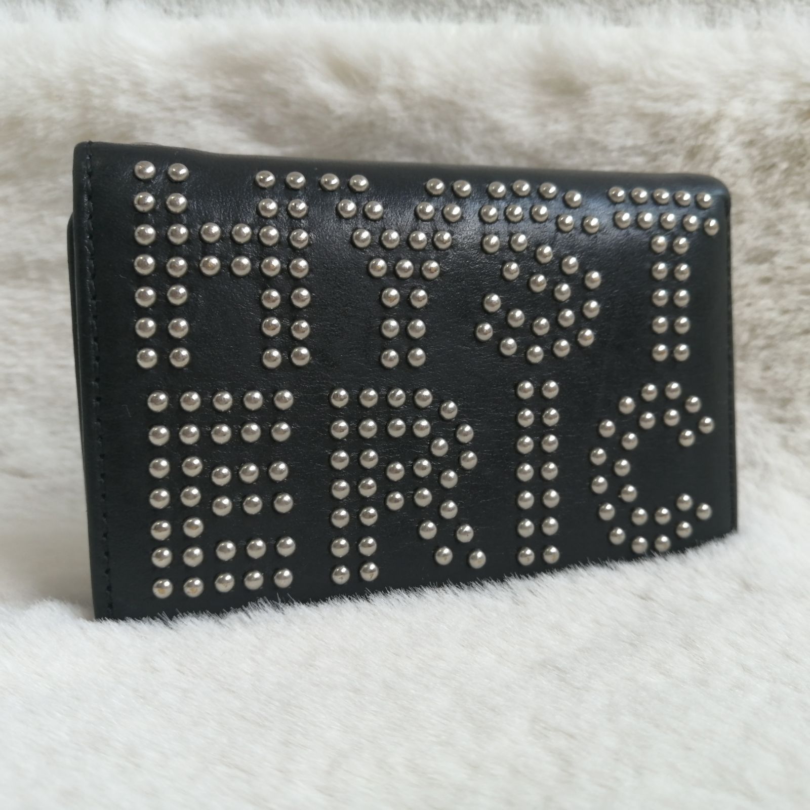 ヒステリックグラマー 三つ折り財布 ロゴスタッズ レザー 革 シルバー 黒 HYSTERIC GLAMOUR y2k メンズ 13,006円