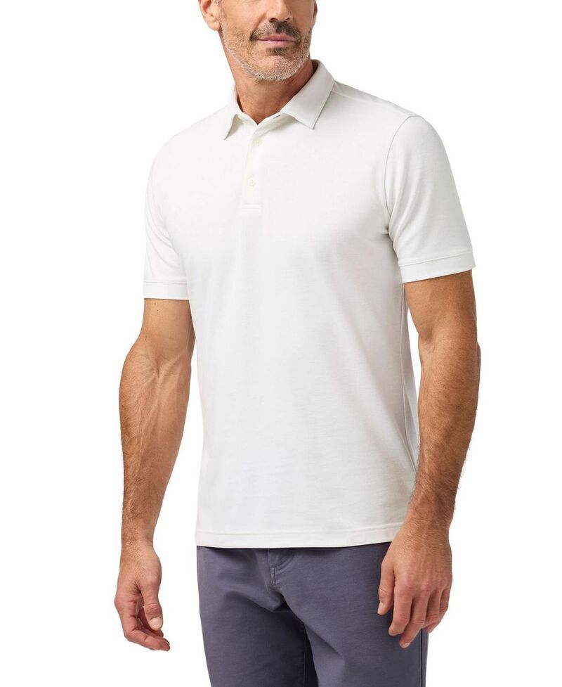ミズンメイン メンズ トップス ポロシャツ MizzenMain Kent Short Sleeve Trim Fit Polo White Trim Fit ホワイト