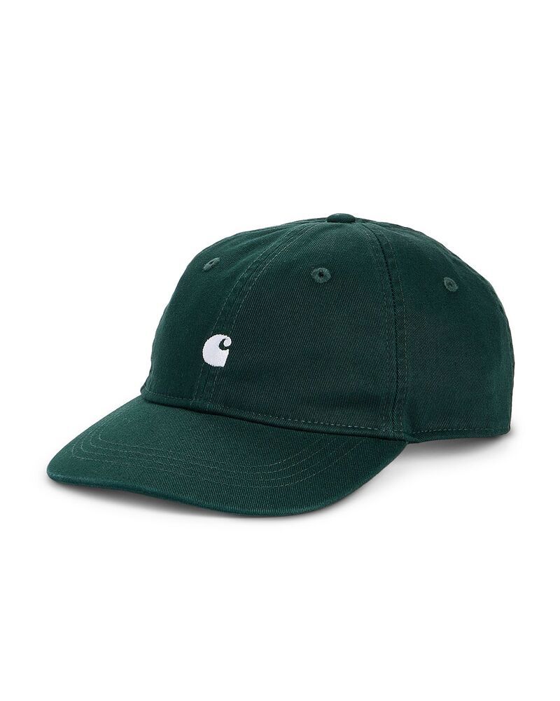 カーハート メンズ アクセサリー 帽子 コットン キャップ ロゴ Carhartt WIP Madison Logo Cotton Baseball Cap Dark ScarabWhite ホワイト