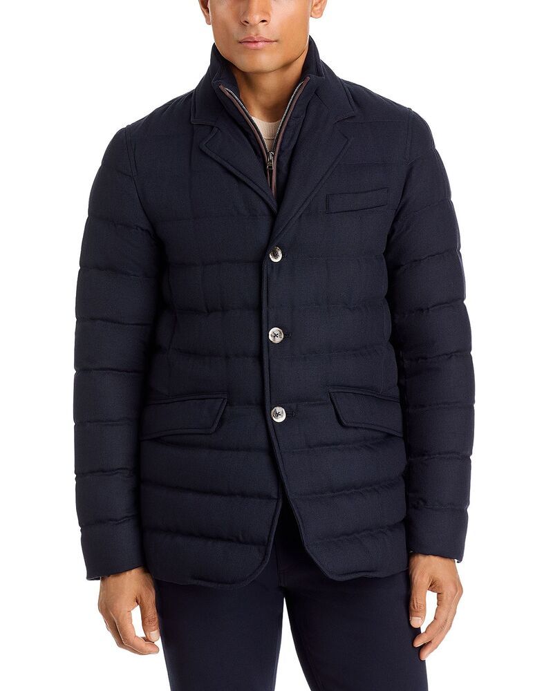 ヘルノ メンズ アウター ジャケット・ブルゾン ダウン ブレザー Herno Removable Bib Down Blazer Navy ネイビー