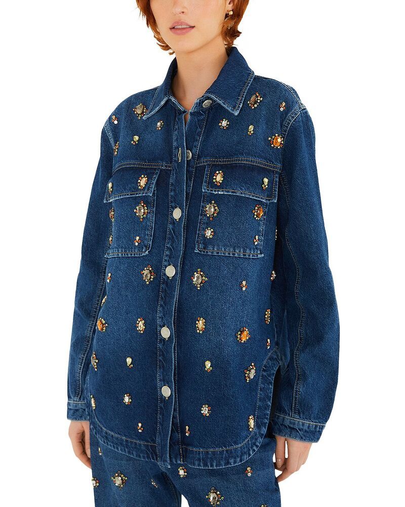 ファーム レディース トップス シャツ デニム FARM Rio Gembellishedenim Shirt Denim デニム