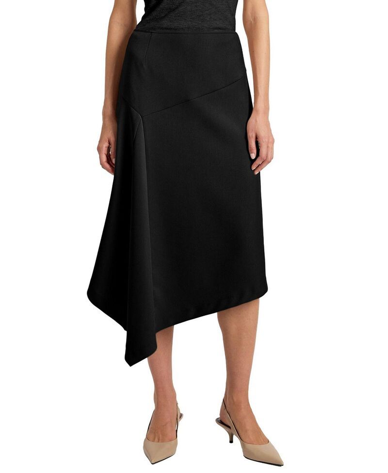 サントレッリ レディース ボトムスカート アシンメトリー ミディ Santorelli Mynasymmetrical MidiLength Skirt Onyx