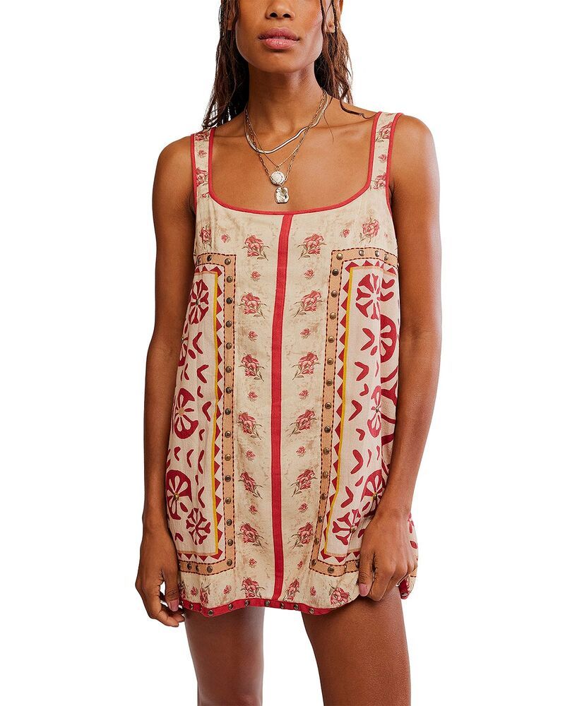 フリーピープル レディース トップス ワンピース ミニ コットン Free People Fleur Cotton Mini Shift Dress Tea Combo 39,520円