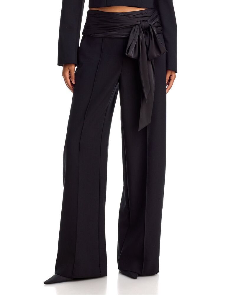 サンク セプト レディース ボトムス カジュアルパンツ ワイドレッグ Cinq Sept Romilly Tie Waist Wide Leg Pants Black ブラック 64,790円