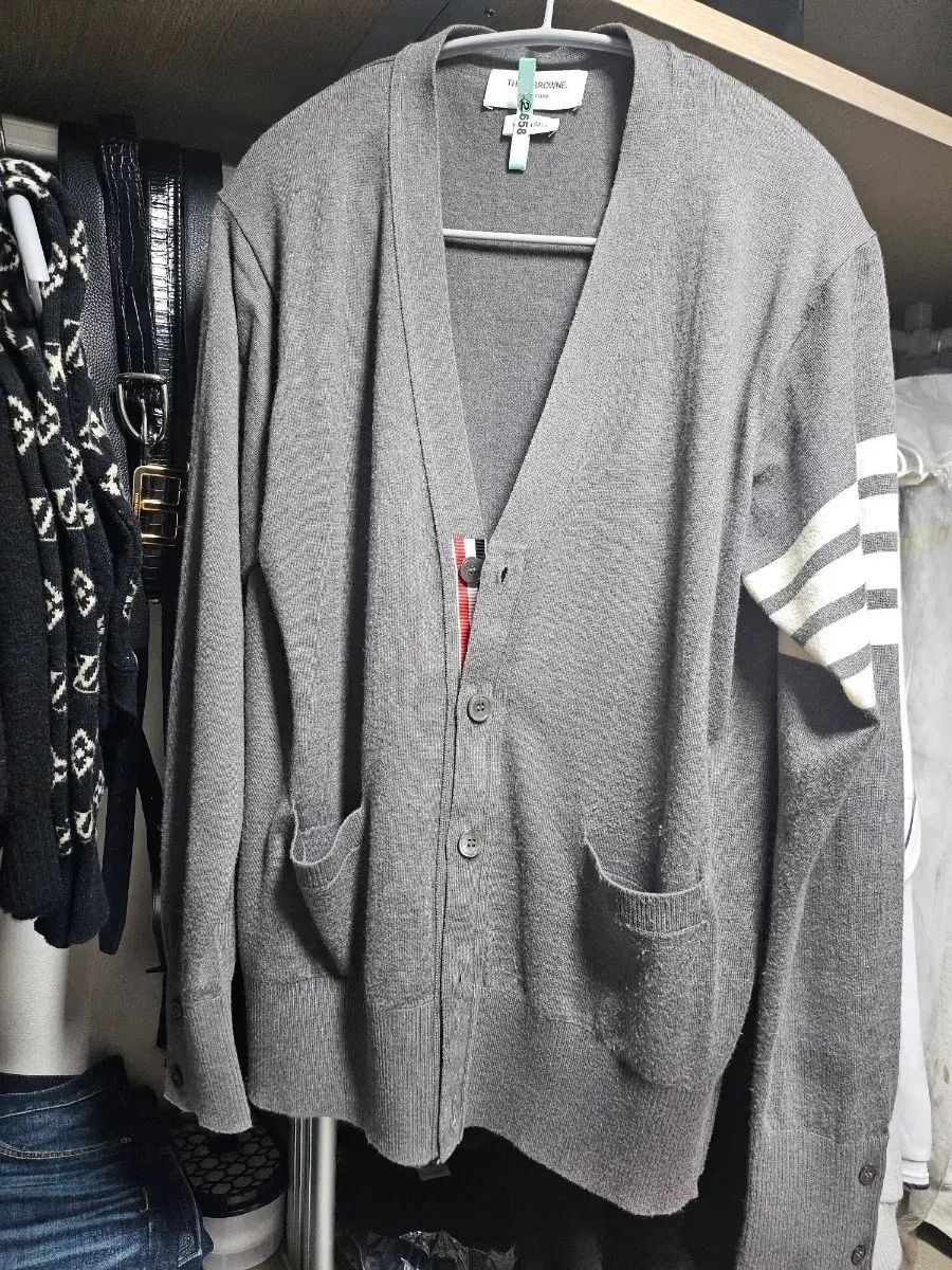 Thom Browne グレー メリノウール カーディガン 3サイズ