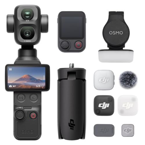 DJI Osmo Pocket 4P Vlogコンボ デュアルレンズVlogカメラ シネマティック4K 3倍光学ズーム 4K/240fps 17ストップのダイナミックレンジ 103 GBの内蔵ストレージ 補助ライト Osmo FrameTap ca13882e