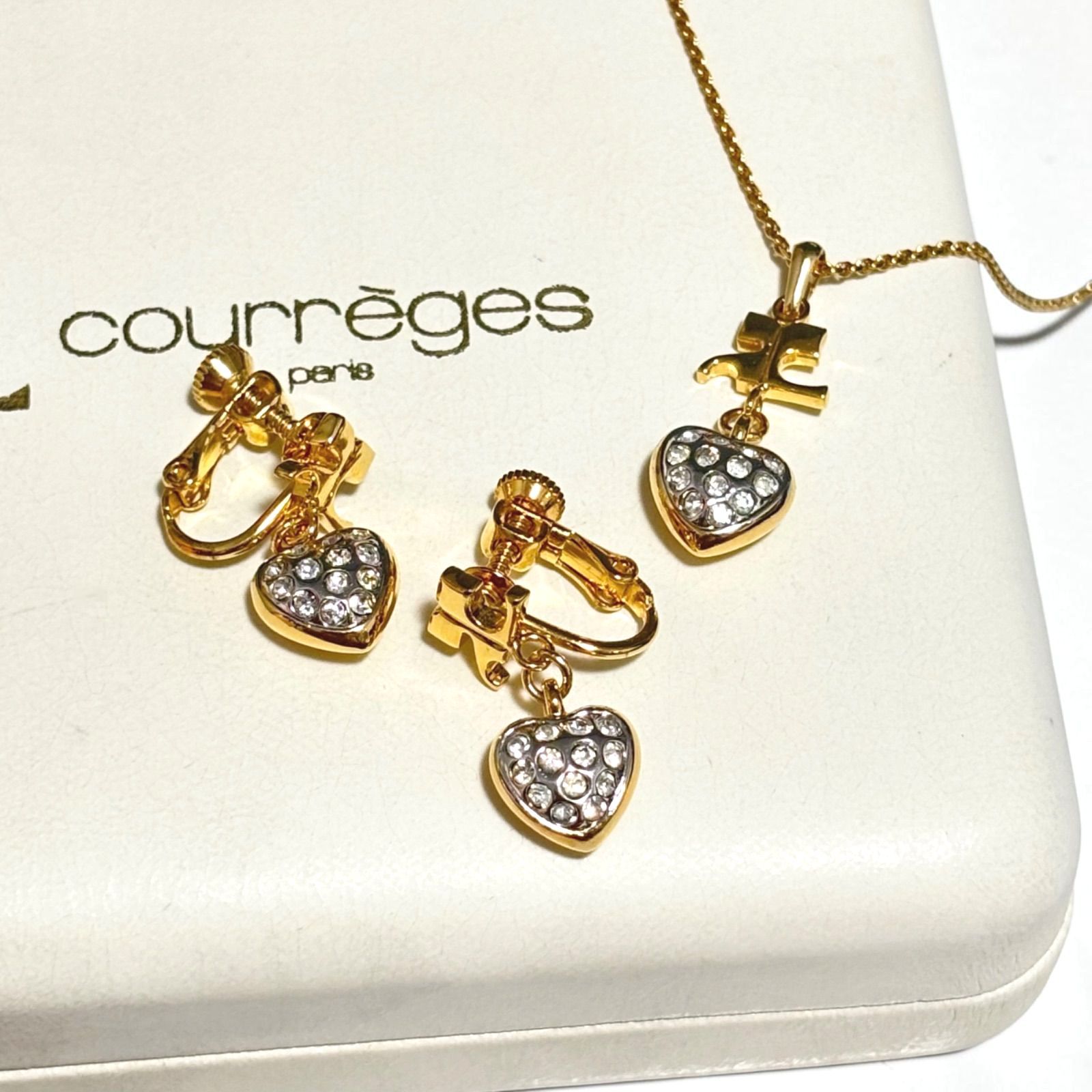2点セット・美品】Courreges クレージュ ネックレス イヤリング