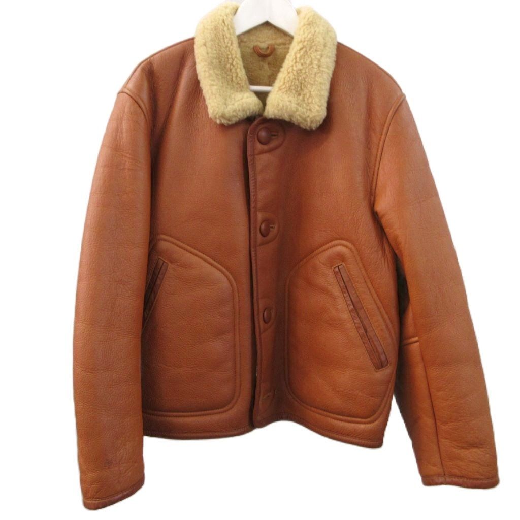TERRALAM ムートンジャケット レザージャケット TERRA AUSTRALIS ブラウン L 9,432円