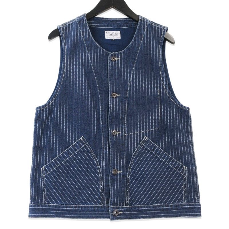 Schott ショット デニムベスト 782-3957001 OLD HICKORY DENIM VEST オールドヒッコリー コットン インディゴ L 99002312 6,860円