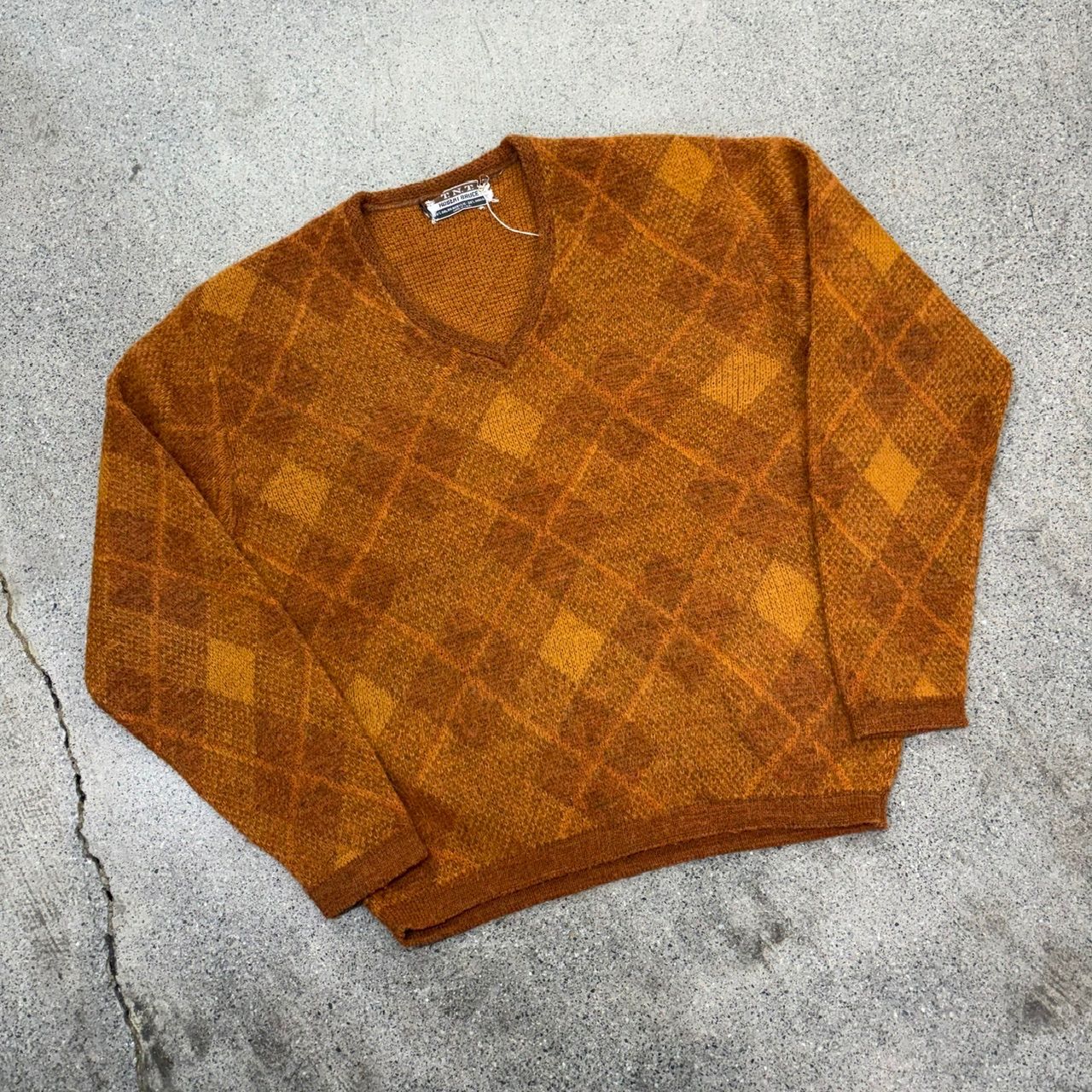 【ROBERT BRUCE】60s Mohair V Neck Sweater Approx.L 