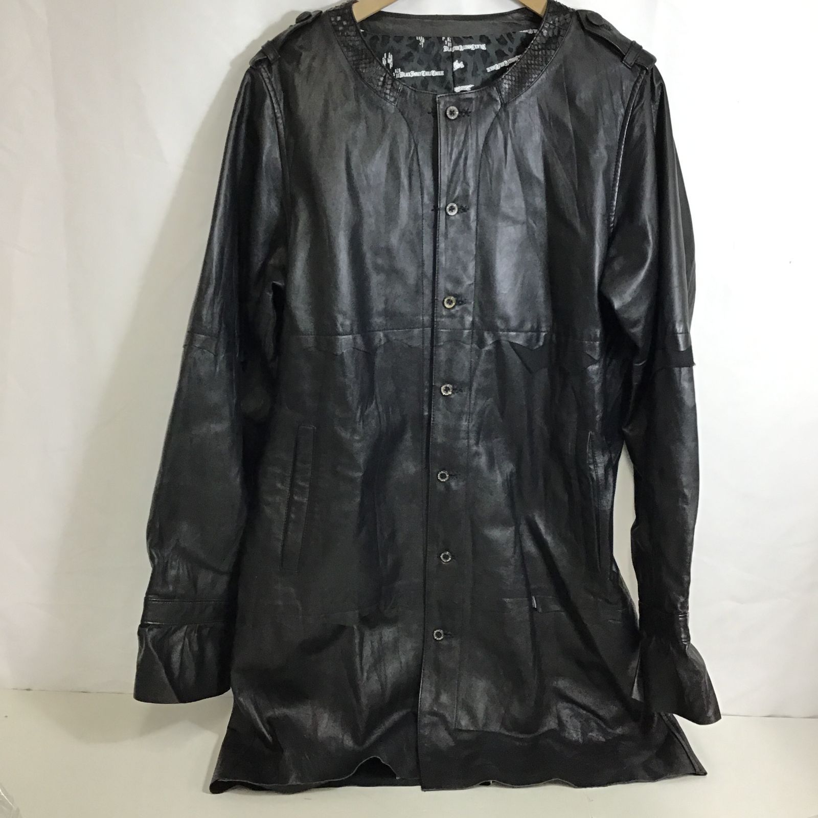【八戸75-16】ブラックハニーチリクッキー　レザーコート　中古品 20,160円