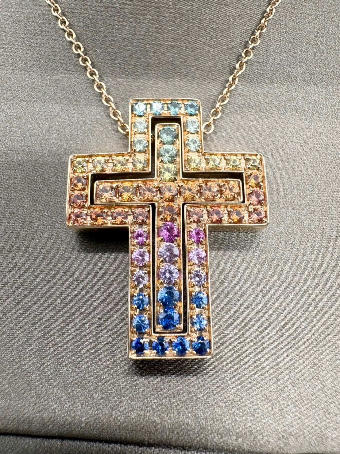 極美品 ダミアーニ ベルエポック レインボー ネックレス Sサイズ K18PG