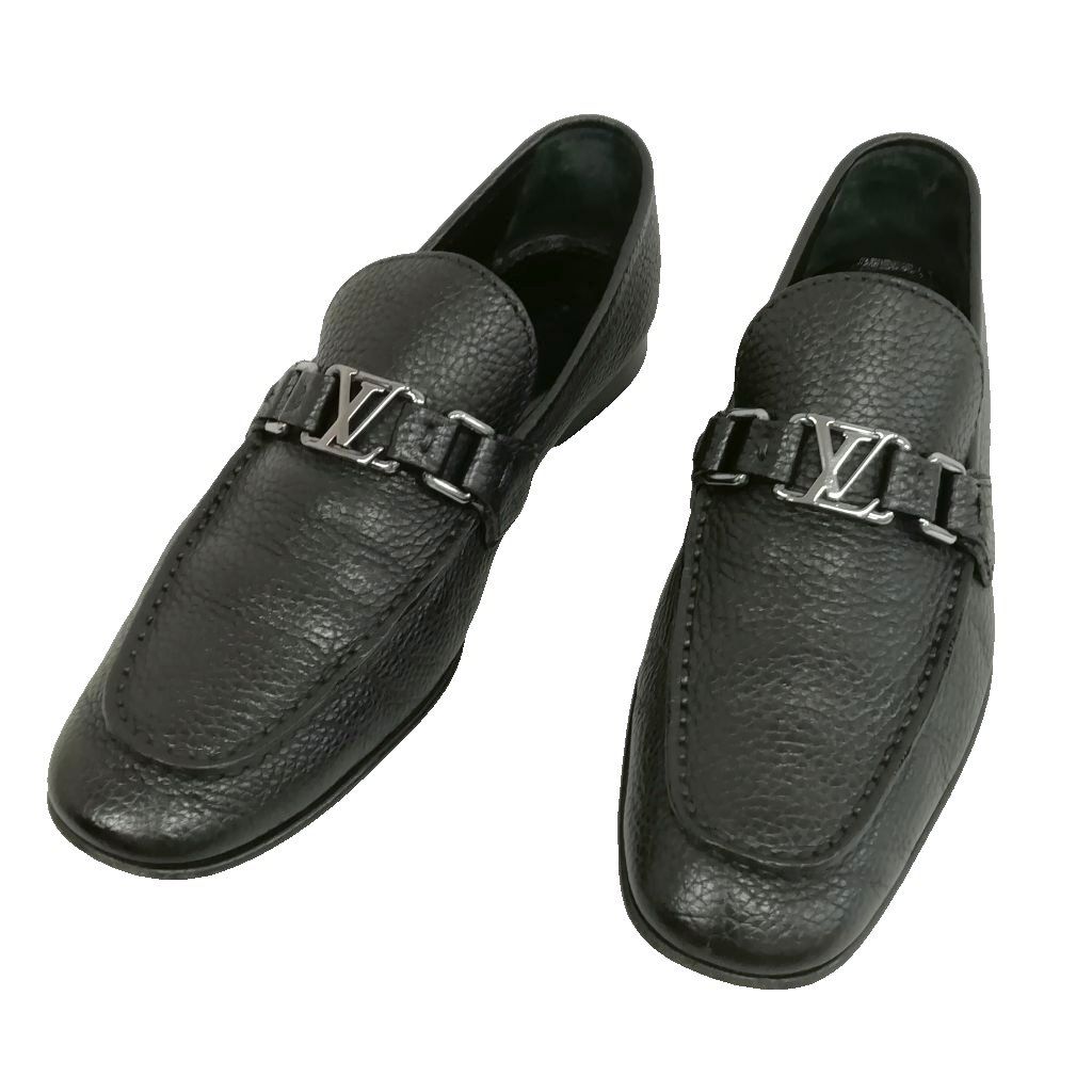 ルイヴィトン LOUIS VUITTON モンテカルロ LV 金具 ローファー スリッポン レザーシューズ 6.5 ブラック 25,631円