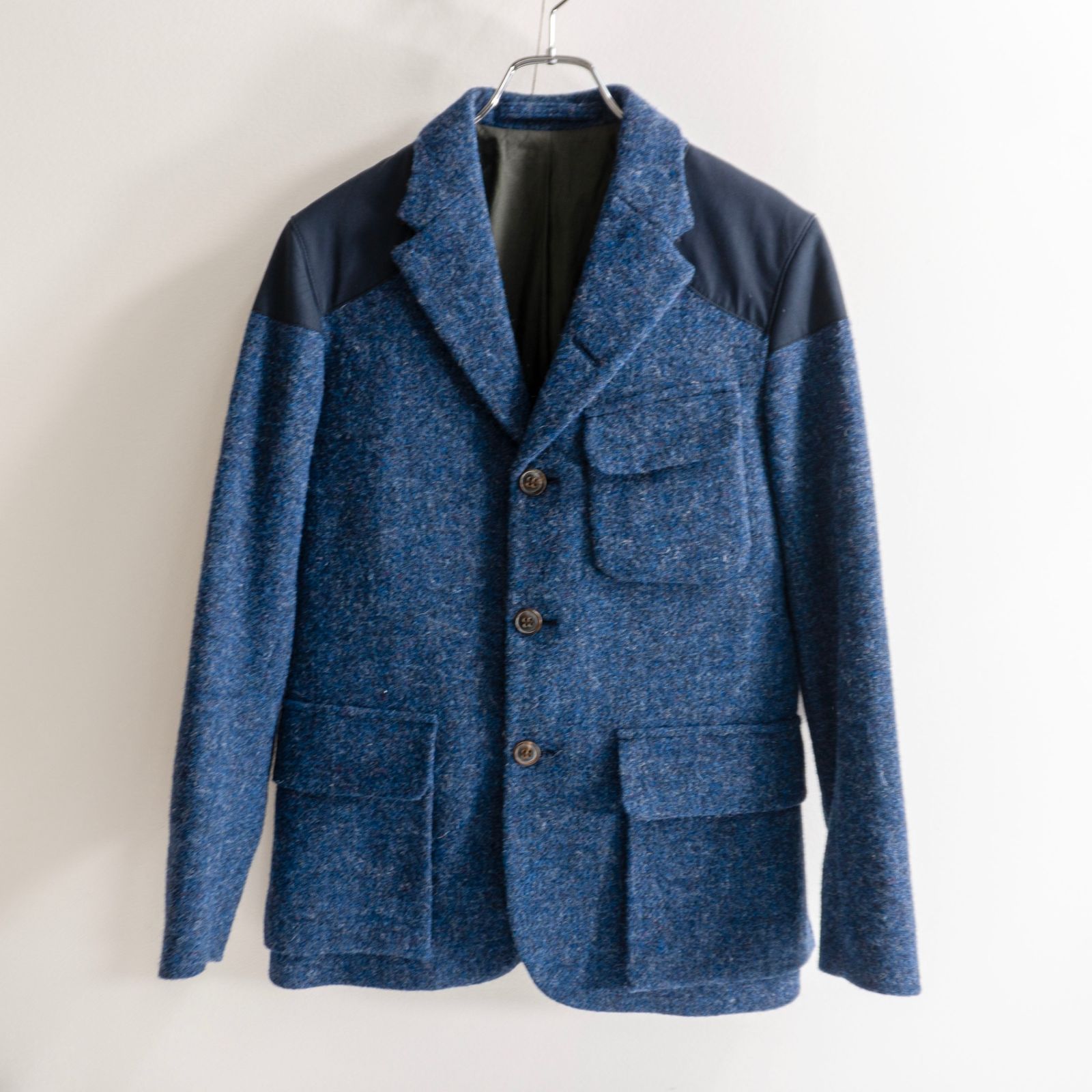【極美品】Nigel Cabourn ハリスツイード マロリージャケット 48 美品】 NIGEL CABOURN【MALLORY JACKET Harris Tweed】44 ブルー