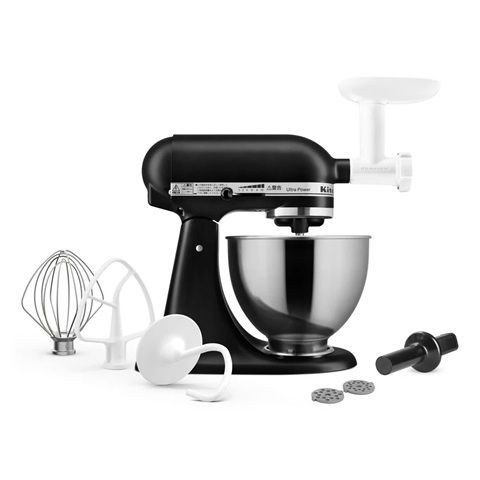 KitchenAid スタンドミキサー ブラック キッチンエイド スタンドミキサー 4.3L フードグラインダーセット