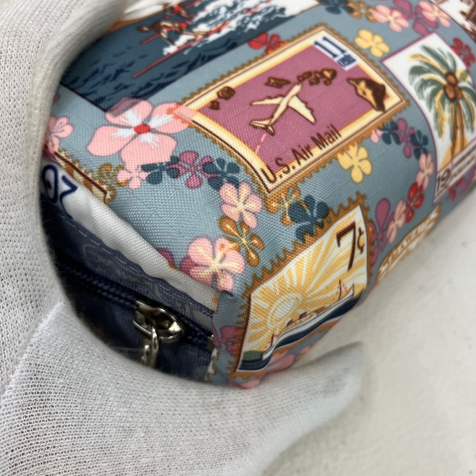 9442 LeSportsac レスポートサック ポーチ 切手柄 ハワイ限定 タグ有り