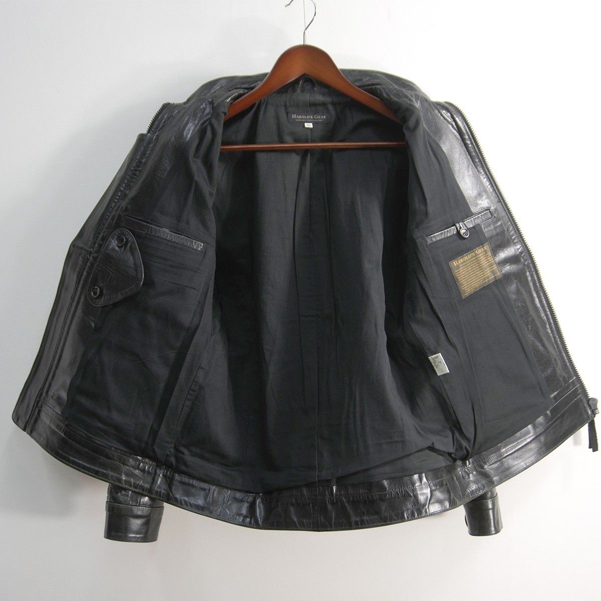 雰囲気抜群】HAROLDS GEAR【ホースレザー 襟付き シングル ライダース