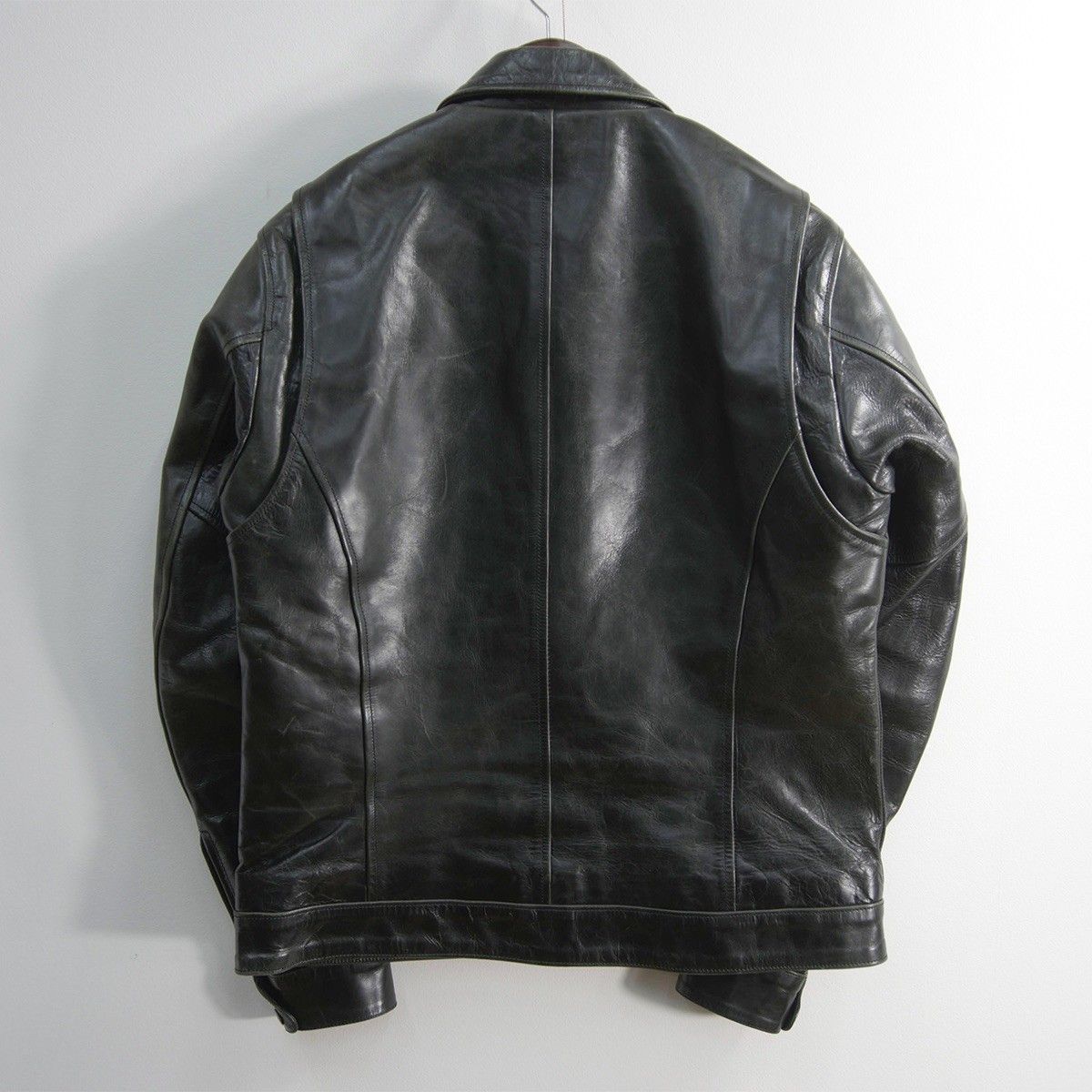 雰囲気抜群】HAROLDS GEAR【ホースレザー 襟付き シングル ライダース