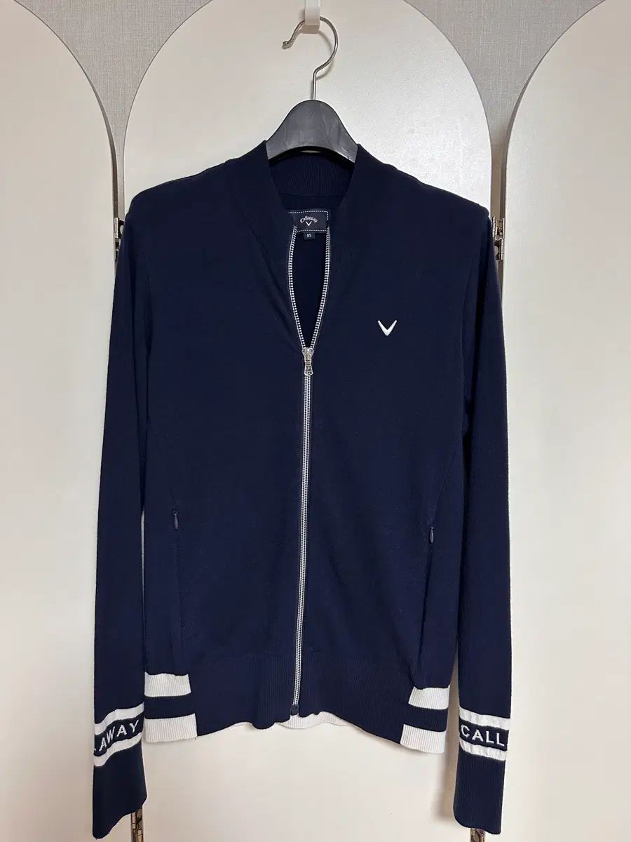 Callaway キャロウェイ ゴルフ ジップアップニット 95 ネイビー 傷なし良好