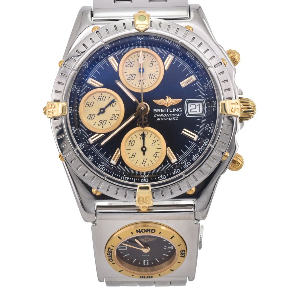 ブライトリング BREITLING B13050.1 クロノマット ビコロ UTCモジュール ブラック 自動巻き メンズ 美品 箱付き 腕時計 N#151174 188,900円