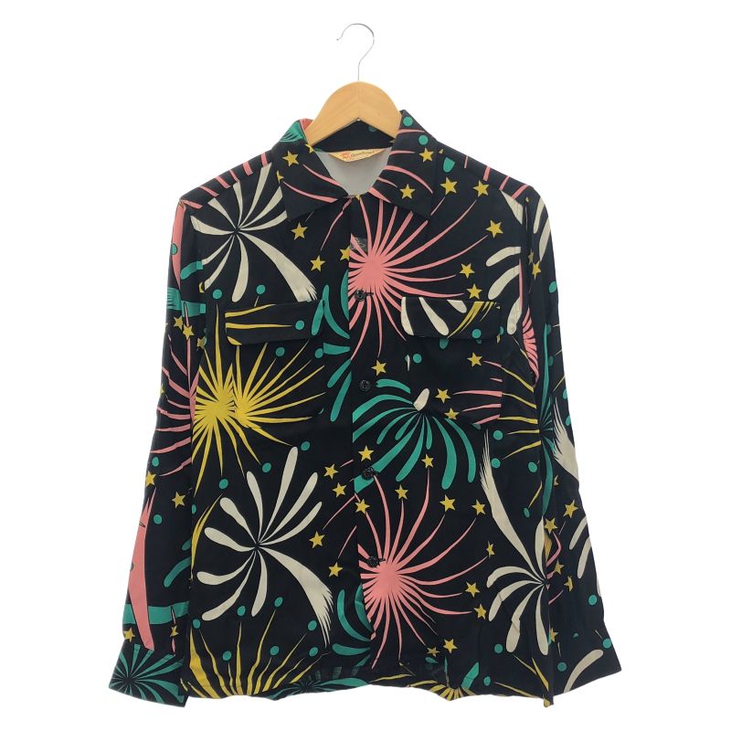 【中古】THE GROOVIN HIGH 1950’S Firework Rayon L/S Shirt サイズ不明 ブラック[17]